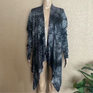 Bianca Nygård Metallic Leopard Lace Waterfall Cardigan - Size S